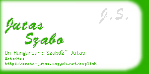 jutas szabo business card